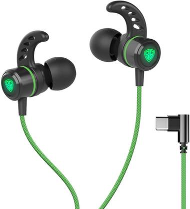 SpinBot BattleBudz C20 Type-C Gaming Earphones with LED Lights with Carry Case Wired Gaming