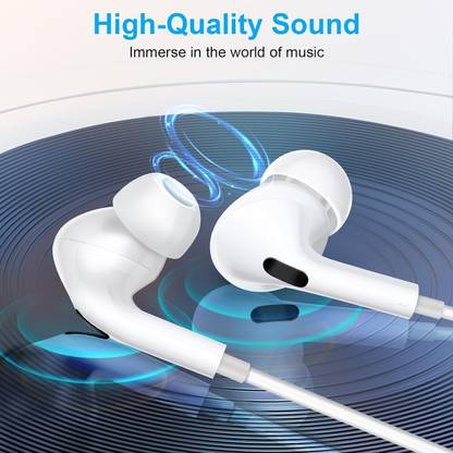 Muvit Wired Earbuds Earphones With Mic , Lightning Connector 2 Pcs Combo Wired