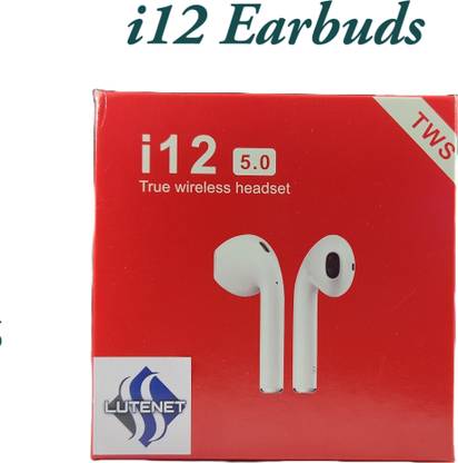 LUTENET Original i12 Earbuds BT 5.0 True wireless headset clear voice high quality bass Bluetooth