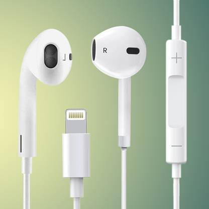 MARS Wired Earbuds Lightning Earphone [MFi Certified] Built-in Mic & Volume Control Wired