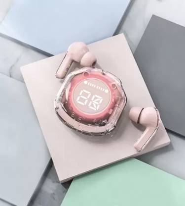 Hexa ULTRAPOD PRO Earbuds Bluetooth Wireless, Transparent Charging Case, Active Noise Bluetooth