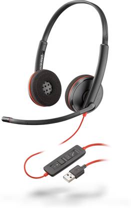 poly By Plantronics - Blackwire 3220 Wired On Ear Headphones With Mic Wired