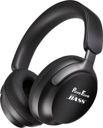 PunnkFunnk Bass Over-Ear Wireless Bluetooth Headphones | Noise Cancellation, 60H Battery, Wired