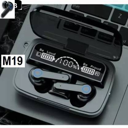 Bydye HA530 M19_ PRO Earbuds Upto 48 HoursBluetooth 5.177Wireless Earbuds (PACK OF 1) Bluetooth