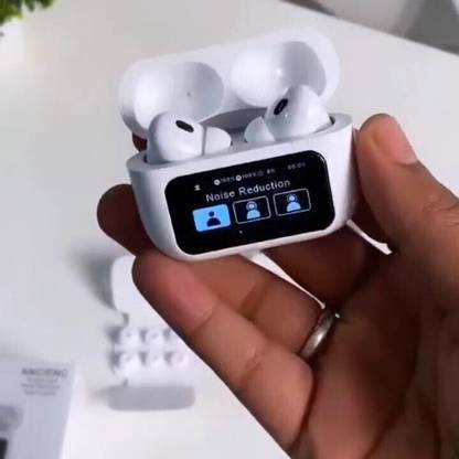 fonemart Smart LED Display Wireless Earbuds Bluetooth 5.0 Touch Controls Bluetooth Gaming