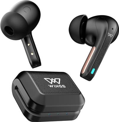 WINGS Flobuds 300 Made In India TWS Earbuds with Leather Look Finish, Smart ENC,BT 5.3 Bluetooth