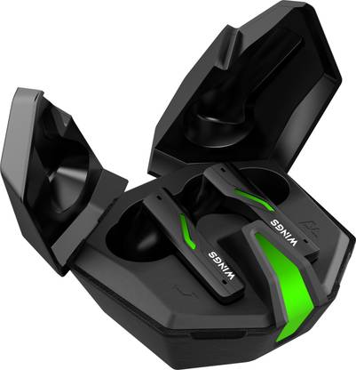 WINGS Phantom 850 Earbuds with Game mode, 50 hrsPlaytime, Quad ENC Mic & App Support Bluetooth Gaming