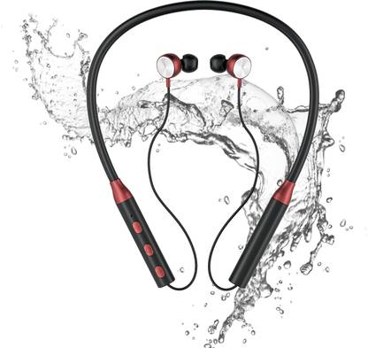 NOYMI Waterproof Bluetooth wireless neckband earphones with High bass Bluetooth