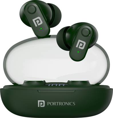 Portronics Harmonics Twins S16 in Ear Earbuds With Mic,24H Playtime,GameMode,Clear Calls Bluetooth