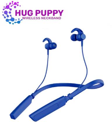 HUG PUPPY Wireless Neckband with Mic Enjoy up to 48 Hours Playback-Time 10mm Driver Bluetooth