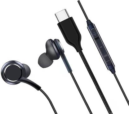 snowbudy Type C Earphones for Galaxy S21 Ultra 5G USB C HiFi Stereo Digital DAC with Mic Wired
