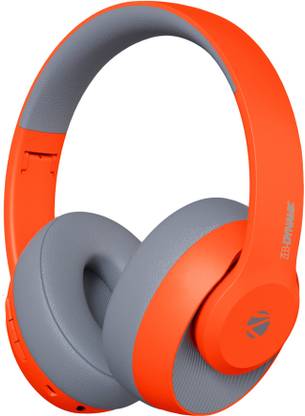 ZEBRONICS Zeb Dynamic Bluetooth Wireless Headphone With Mic 34*H Playback, Call Function. Bluetooth Headset  (Orange, On the Ear)