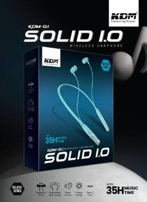 KDM G1 SOLID 1.0 Up to 35 hr Playback Time Bluetooth Neckband Bluetooth