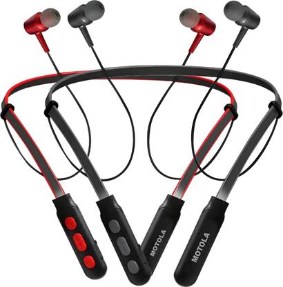 Motola Black+red bluetooth headset wireless Bluetooth