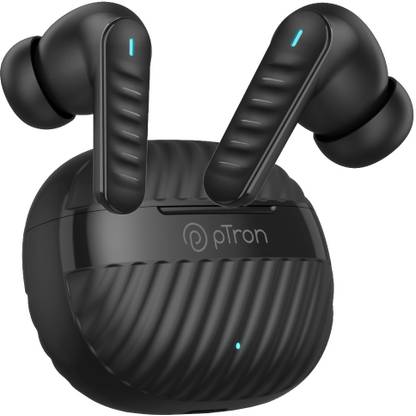 PTron Bassbuds Nova - AI ENC 4 Mics, 40hrs Playback, Deep Bass, 50ms Low Latency Bluetooth