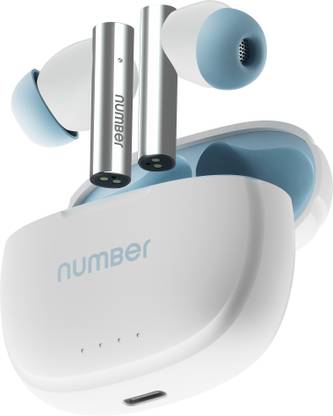 Number Navo Buds X1 w/ 50H Playtime, Dual Pairing, 13mm Speakers, ENC, 45ms Low Latency Bluetooth