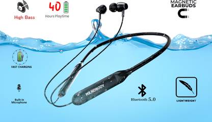 MR.NOBODY N50 48 Hours Playtime Fast Charging Wireless,Bluetooth Neckband MN92 Bluetooth