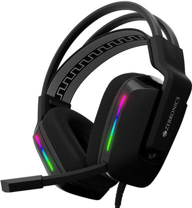 ZEBRONICS Zeb-Havoc Premium Headphone, Dolby Atmos Subscription,Suspension Headband,RGB Wired Gaming