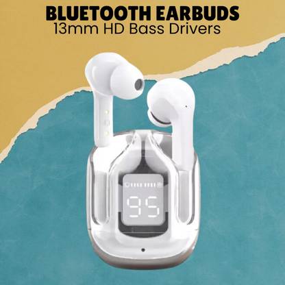 Clairbell Max UltraPods (Earbuds) Transparent Charging Case With LED Digital Display I12 Bluetooth