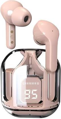 TECH GAMERZ EWireless Bluetooth in Ear Earbuds Transparent Design with Digital Display Bluetooth