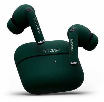 TRIGGR Ultrabuds N4 with Premium Finish, Rubber Grip Design, 40H Battery, 13 mm Drivers Bluetooth