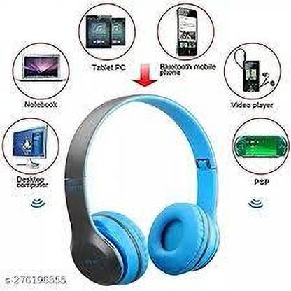 यरोह P47_VP31_Bluetooth Wireless Headphone with Mic High Bass Clear Sound ब्लूटूथ हेडसेट बिना माइक