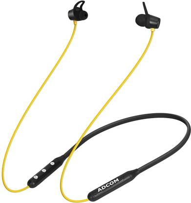 ADCOM Sync Wireless Neckband with 10 Hours Playback Magnetic Earbuds 10mm Bass Drivers Bluetooth