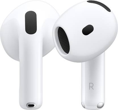 Apple AirPods 4 Wireless Earbuds, Personalised Spatial Audio,Sweat and Water Resistant Bluetooth