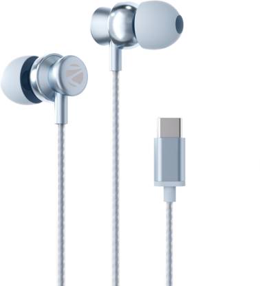 ZEBRONICS Zeb-Buds C10, with In-Line Mic, Type-C, 10mm Drivers, Deep Bass, Metallic Design Wired