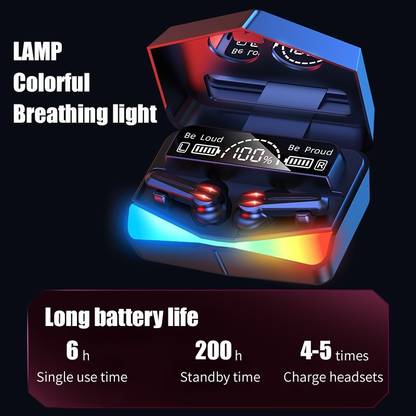 TRUETAG NEW M28 Tws Earbuds + Gamming Headset Upto 48 Hours Playback with Power-Bank Bluetooth
