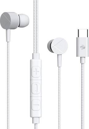 ZEBRONICS Buds C2, Type-C , In-Line Mic, 10mm Drivers, Metallic Design Wired