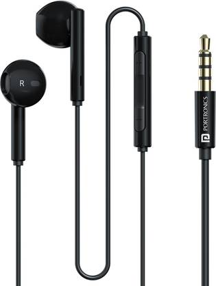 Portronics Conch Theta A 3.5mm Wired Earphone With HD Quality In-Line Mic,14.2mm Driver Wired