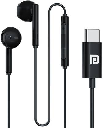 Portronics Conch Theta C Type C Wired Earphone With HD Quality In-Line Mic,14.2mm Driver Wired