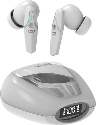 WINGS Phantom 410 Wireless Earbuds with Digital Battery Indicator & 70 Hrs Playtime Bluetooth