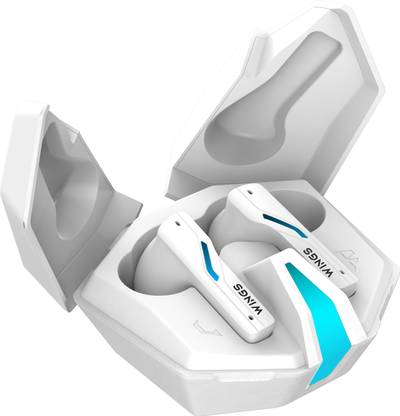 WINGS Phantom 850 Earbuds with Game mode, 50 hrsPlaytime, Quad ENC Mic & App Support Bluetooth Gaming