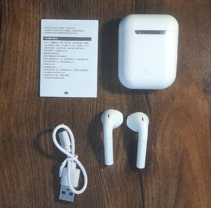 AJ HUB i12 Earbuds With Microphone Good Sound Quality And Bluetooth Headset--1212 Bluetooth