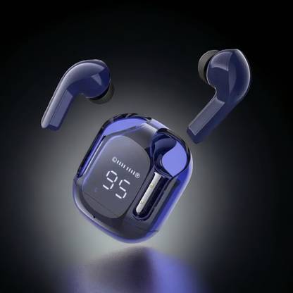 zora Ultra Pro Max Bluetooth Earbuds, LED Display, Transparent Charging Case. Bluetooth Gaming