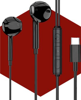 PARANDIV Type C Wired Earphones with Mic For S4M_SUNG F34/F14/F04/F13/F54/F23/F42[72] Wired