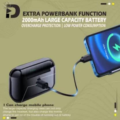 Clairbell TRE_806A_TWS-F9 Bluetooth Wireless Digital Display Stereo Music Headphones Bluetooth