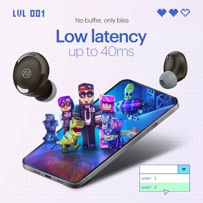 Noise Buds Trance 2 with 45 Hr of Playtime, ENC with Quad Mic, Low Latency (Upto 40ms) Bluetooth