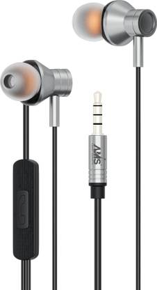 AAMS A155 in Ear Wired Earphones with Mic | 10mm Powerful Driver for Stereo Audio Wired