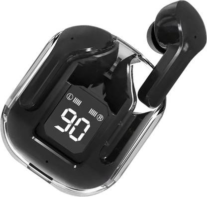 MOBIZAC Transparent Wireless Earbuds LED Digital Display Touch Control BT 5.3v ENC Buds Bluetooth