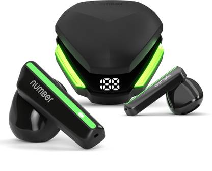 Number Super Buds 111, AI ENC Gaming TWS Earbuds, Low Latency 45MS, Upto 32Hrs Playback Bluetooth Headset  (Black Neon, True Wireless) at Rs. 899