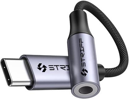 STRIFF Audio Jack Connector with DAC Headphone Converter Adapter Wired