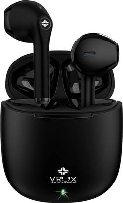 VRUX True Wireless (TWS) Earbuds Big Bass, Bluetooth 5.3, 30H Playtime, Splash Proof Bluetooth