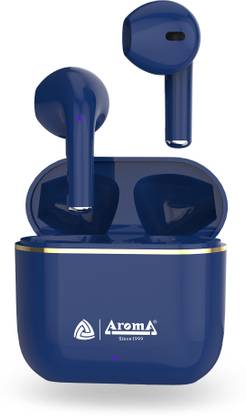 Aroma NB140 Dhamaal 24 Hours* Playtime | Deep Bass | Made In India| TrueWiresless Bluetooth Headset  (Dark Blue, True Wireless) at Rs. 484