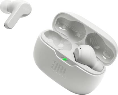 JBL Vibe Beam TWS, 32Hr Playtime, IP54, Smart Ambient & TalkThru Mode Bluetooth Headset  (White, True Wireless) at Rs. 2499