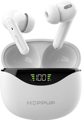 HOPPUP AirDoze D50 Earbuds with upto 50H Playtime, ENC, Gaming Mode & Made In India Bluetooth