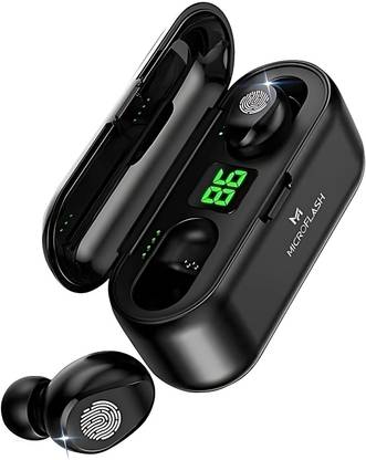 Microflash Touch, Voice Control-LED Display Earbuds Bluetooth
