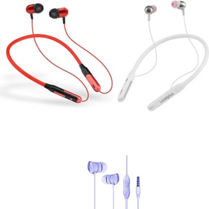 LEVELPLUS Jazz & Horizon With Piano Neckband Combo 45 Hours Playtime Bluetooth